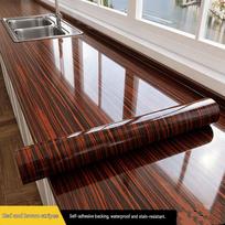 Wood-grain wardrobe sticker: waterproof and moisture-proof, thickened film/liner for cabinet renovation and furniture refurbishment 60cm widex3m long