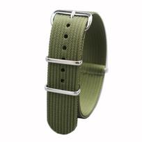Naujas NATO nailoninis drobės laikrodžio dirželis - Tinka 18 mm, 20 mm, 22 mm Seiko 5 ir Submariner 18mm žalia