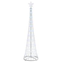vidaXL LED Kalėdų medis Šalta balta 190 cm metalas