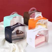 Clear Portable Dessert & Cake Slice Takeaway Boxes (50-Pack) black