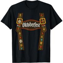 Oktoberfest Lederhosen Suspenders Vintage Graphic Tee T-Shirt XXXXXL juoda