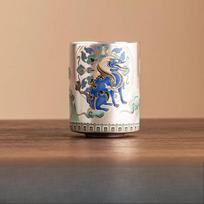 999 Gilded Silver Tea Cup Chinese Kung Fu Straight Cup Household Small Capacity Tea Cup Drinking Utensils Teaware Gift Box Set 4.5x6cm 60ml white