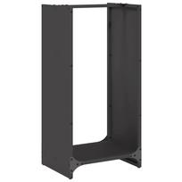 vidaXL Stovas malkoms, juodos, 40x30x80 cm, šaltai valcuotas plienas