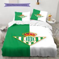 Real Betis Balompié rašto patalynės komplektas: antklodės užvalkalas, pagalvės užvalkalas. Namų dekoras, dovana (1 * antklodės užvalkalas + 2 * pagalvės užvalkalai, be šerdies) 155x200cm
