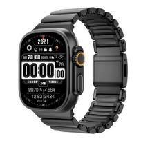 Titanium Silicone Magnetic Strap for Apple Watch Ultra 3/2/1 49mm Series 11 10 46mm 45mm 44mm Metal Band for Iwatch 9 8 7 6 SE 5 Stainless Steel&For Series 987 45mm black