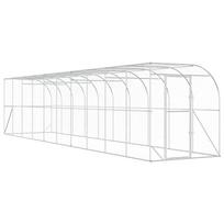 vidaXL Vištų narvas prie sienos Sidabrinė 600 x 150 x 215 cm