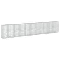 vidaXL Gabionas su 5 mm viela ir 5x10 cm tinkleliu 1100x100x200 cm