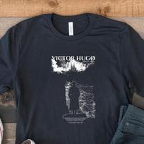 Victor Hugo — Les Misérables — Dark Academia Literary Art Print T-Shirt and kids tshirt S gray