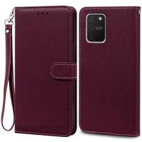 Skirta Samsung Galaxy S10 Lite dėklas G770F Silikoninis prabangus odinis atverčiamas dėklas Skirta Samsung S10 Lite dėklas Galaxy S10Lite piniginės dangtelis For Samsung S10 Lite black