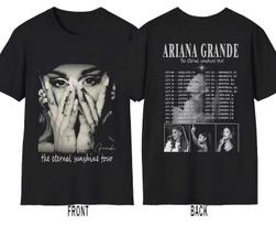 Ariana Grande 2026 m. turas Unisex marškinėliai, megztinis, gobtuvas, - amžina saulė į S gray