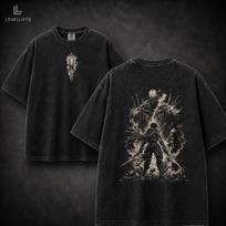 Titan Warrior Anime Shirt, Dark Gym Tee, Comfort Colors 1717 2XL black