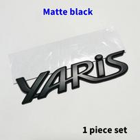 3D Metal Yaris Logo Emblem Badge Matte black Chrome XVCBT6 Plated Trunk Letter Sticker For Toyota Yaris Car Exterior Decor Accessories matinė juoda spalva