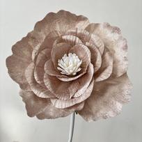 Didelė dirbtinė flanelinė bijūno gėlė vestuvinė dirbtinė gėlė vitrinos apdaila studijinė fotografija bordo dirbtinė rožė didelė gėlė 50cm