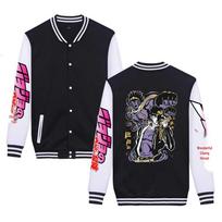 JOJO's Bizarre Adventure Anime Fleece Hoodie with Zipper 4XL black