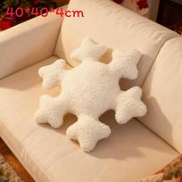 Sniego senio pliušinė pagalvė svetainės dekoravimui su minkštu triušio kailio užvalkalu Lamb Wool white