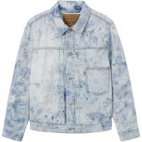 Levis Paprastas Patogus Universalus Laisvalaikio Skalbtas Džinsinis Striukė Vyriški striukės Mėlyna Balta 0016W-0002 M white
