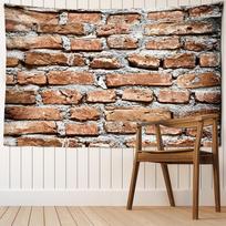 Vintažinis Plytų Akmens Gobelenas Sienai Hippie Tapiz Menas Psichodelinė Ragana Namų Kambario Dekoras Fono Audinys 95x70cm brown