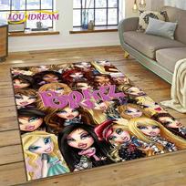 HD Animacinė Bratz Lėlė Mielos Mergaitės 3D Kilimas Kilimas Miegamojo Svetainės Namų Sofos Dekoravimui, Vaikų Žaidimų Didelis Dekoras Grindų Kilimėlis 40x60cm( 15x23in )