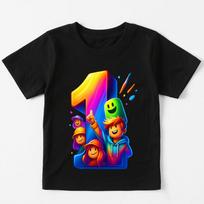Fashion Roblox Printed T-shirts for Boys and Girls Birthday T-shirt 1 to 9 Years Old Kids T-shirt Casual Short Sleeve Tees Top Children Clothing 160 black