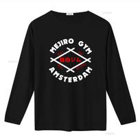 Mejiro Gym Amsterdamas Olandų Kickbokso Muay Thai Rob Kaman Peter Aerts Marškinėliai vintage Skalbti Streetwear Unisex Patogūs L black