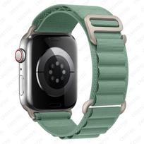 Straps for Apple watch Ultra 3 band 49mm 45mm 46mm 42mm 44mm 41 40mm Nylon Alpine bracelet correa iwatch Series 11 10 9 8 7 6 SE 42 44 45 49 S11-46mm šviesiai žalios spalvos