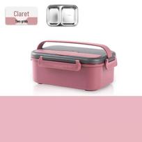 Self-Heating Stainless Steel Bento Box for Outdoor Picnics pink