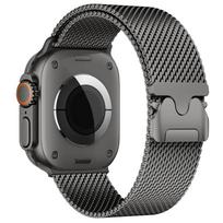 Milanese Loop Stainless Steel Strap for Apple Watch Ultra 2 49mm Series 11 10 9 8 7 6 5 Fits 46mm 45mm 44mm 42mm 41mm 40mm 38mm 38/40/41/S10-42mm black
