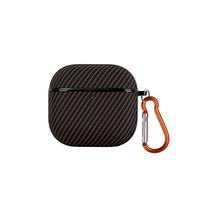 Headphone Cover For Airpods 4 Case Carbon Fibre TPU Earphone Cases For Apple AirPods 4 4th Generation Coque Funda Shell For AirPods 4 tamsiai ruda spalva