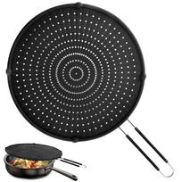 Splatter Screen 16x12in Heat Resistant Silicone Grease Guard for Frying Pan   Dishwasher Safe Kitchen Cooking Shield juoda