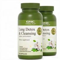 GNC Lung Detox & Cleansing 60 Capsules Containing Quercetin Lung Health Respiratory Bronchial Supplement For Smokers 2 pcs 60 Tablets