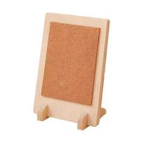 Solid Wood Cork Message Board Soft Cork Tabletop Display Stand  Office Workspace