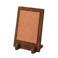 Solid Wood Cork Message Board Soft Cork Tabletop Display Stand  Office Workspace