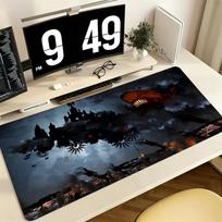 Pro ESports Xxl Gaming Mousepad Extra Large NonSlip Stitched Edge Keyboard Laptop Desk Mat For Pc Gamer Hot Game Bioshock 800x300X2mm gray