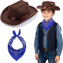 Kids Hat and Bandana Set with Edged Design, Up Hat and Scarf for Boys and Girls One Size ruda