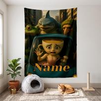 Italian brainrot (1) Customizable name decorative wall tapestry ideal choice for wall decor in bedrooms living rooms dorms and home 100cmx150cm