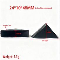 Thickened Anti-Collision Plastic Corner Protectors for Furniture & Glass Packaging black