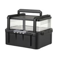 Reptile Carrier Secure Terrarium Box Sturdy for Veterinary Visits gray