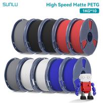 SUNLU 10KG didelio greičio matiniai PETG siūlai 1,75 mm - Itin greitas 600 mm/s spausdinimas, be siūlų, PETG skirtas Creality, Prusa, Bambu Lab