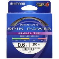 Shimano Spin Power EX4 PE Line 200m 0.6 Number Multicolor PL-N61L blue