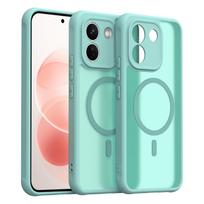 Xiaomi Redmi Note 17 Pro Max telefono dėklas, magnetinis smūgiams atsparus telefono dėklas, hibridinis apsauginis dangtelis Xiaomi Redmi Note 17 Pro Max šviesiai žalios spalvos