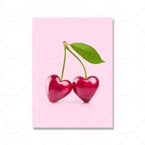 Funny Fruit Poster Avocado Guitar Lemon DJ Pineapple Cake Yoga Prawn Canvas Painting Wall Pictures Kitchen Kids Room Home Decor 21x30cm No Framed white