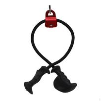 Tricepso virvė, susukta, traukimui žemyn, lengvas kabelio priedas, bicepso, tricepso treniruočių juostos skirtos black