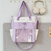 Children's Schoolbags Elementary School Students Junior High School Girls High-looking Two Piece Set High School Pain Bag Backpack gray