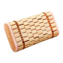 Bamboo Headrest Pillow Sauna Neck Rest for Adults Chinese SPA Comfortable Backrest and beaded beige