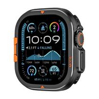 Metalinis dėklas Apple Watch Ultra 3/2/1 49mm Series 11 10 9 8 7 6 5 4 46mm 45mm 44mm Aliuminio lydinio apsauga Laikrodžio dangtelis Buferinis rėmelis 46MM