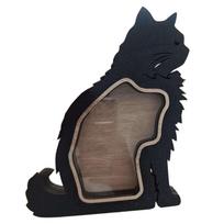 Wood Pet Hair Keepsakes Box Dog Cats Sculpture For Customizable Pet Name Memorial Display Handmade Home Tabletop Decors black