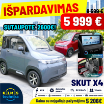SKUT X4 | Elektrinis mini automobilis, Pilkas