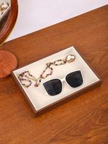 Wood Grain Jewelry Tray Storage Drawer Small Stackable Jewelry Boxes and Packaging Suitable for Ring Earrings Simple Practical brown