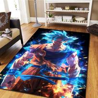 Son Goku Anime Grindų Kilimas, Skaitmeniniu Būdu Spausdintas Filmo Kilimas, Namų Dekoro Kilimėlis Miegamajam, Svetainei -HYQ29 60x90cm blue