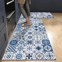 VIKAMA Vintažinis Marokiečių Virtuvės Kilimas Neslystantis Atsparus Aliejui Įėjimo Kilimėlis Miegamojo Svetainės Ilgas Kilimas Namų Dekoras 40cm x 60cm gray